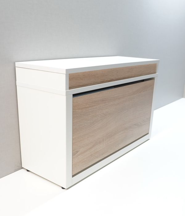 Тумба для обуви Анрат Элана 1к.80 (белый-дуб сонома)