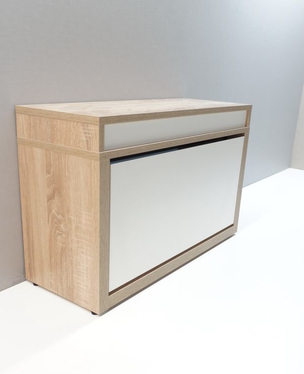 Тумба для обуви Анрат Элана 1к.80 (дуб сонома-белый)