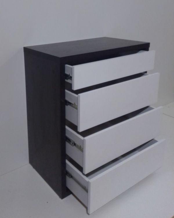 Комод  Анрат К 700 корпус-венге магия, фасад белый, ширина 70 см