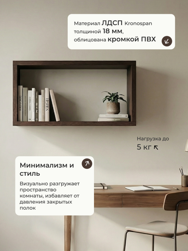 Полка навесная Анрат "Элана пнп60"